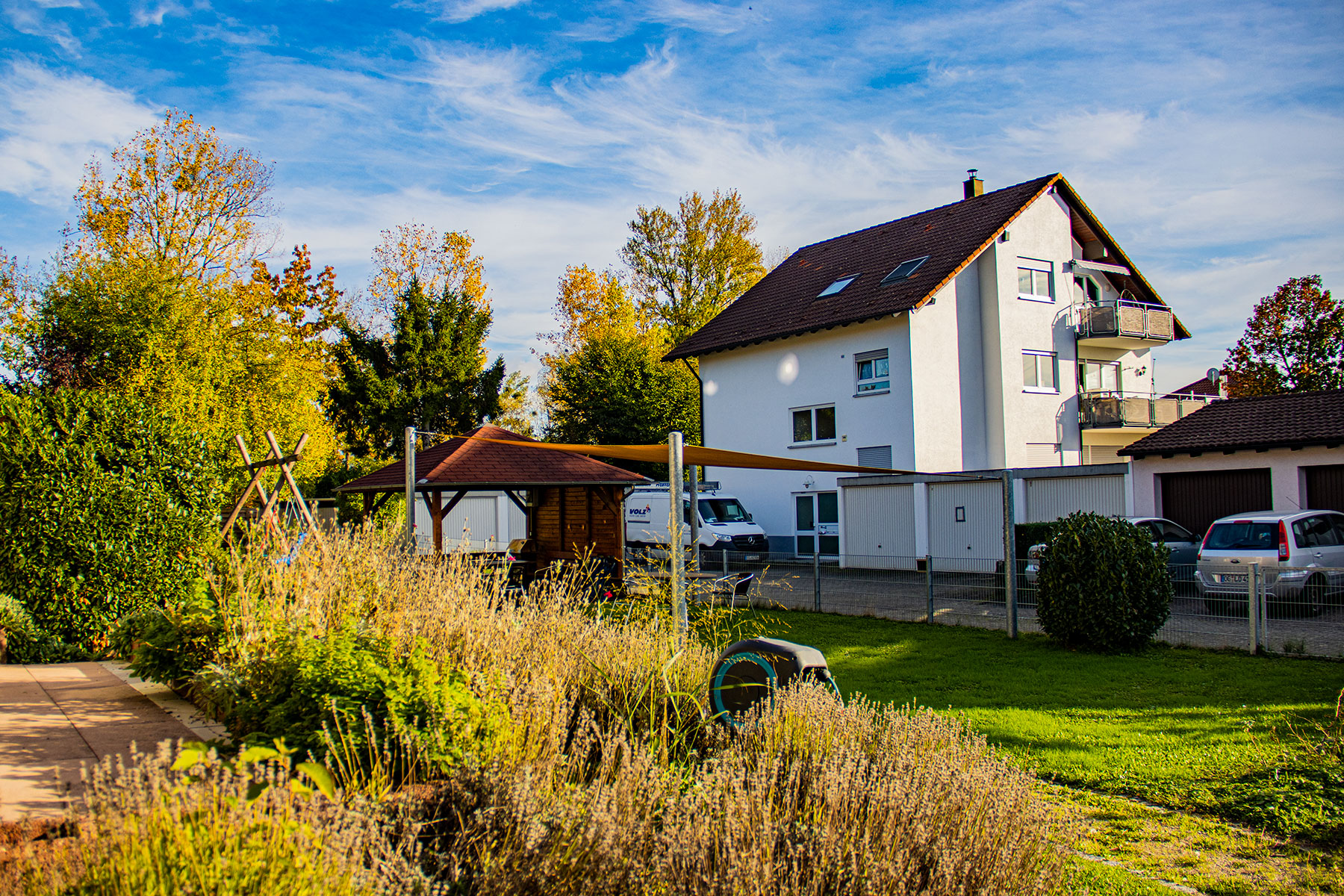Terrasse und Garten Servicehaus Achern-Gamshurst